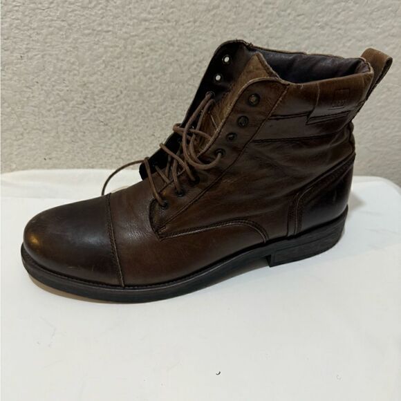 J. Murphy By Johnston & Murphy Mens Size 12 Ankle Boots Brown Leather - Picture 2 of 13